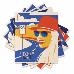 Цена за 5 шт. Тетрадь общая ученическая ErichKrause Choose Your Way, 96 листов, клетка, матовая ламинация_MIX-PACK