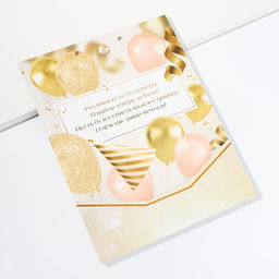 Конверт для денег, открытка на День Рождения, 6 листов, 16.5×21.5 см «С днем рождения»