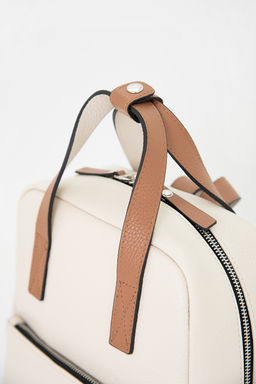 Сумка женская Ц-564/2.1 бежевый+кэмел - Protege фото 4