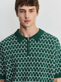 Джемпер поло из жаккарда ZR2605043305-16 / Zarina