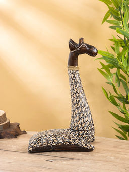 Фигура «Жираф», 25×13×40 см, бежево-коричневая, дерево