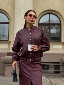 Бомбер AURA 1146-164 бургунди