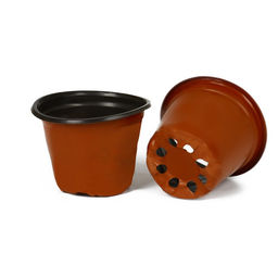 Цена за 20 шт. Горшок для рассады, 410 мл, d=10 см, h=7.5 см, мягкий пластик, терракот, Greengo