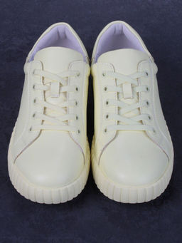 05-PDA175-2 YELLOW Кроссовки женские (натуральная кожа) - Фабричный китай фото 5