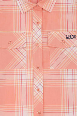 Оранжевая рубашка с длинным рукавом для девочки Неожиданная скидка в корзине - U.s. polo assn фото 5