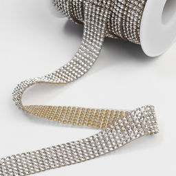 Стразы термоклеевые, 15 мм, 4.5±0.5 м, цвет серебряный