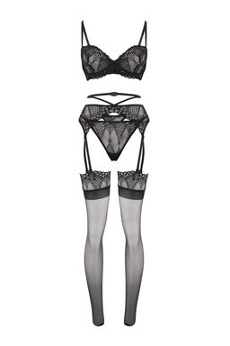 Siyah Dantel Jartiyerli Ve Corapl? Kaps?z Ic Camas?r? Tak?m? THMSS26CC00009 - Trendyolmilla фото 2