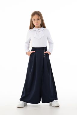 Синие школьные брюки Mooriposh, модель 0419