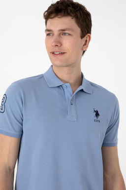 Erkek Slim Fit Polo Yaka Mavi Basic Ti__rt Sepette S_rpriz _ndirim - U.s. polo assn фото 2