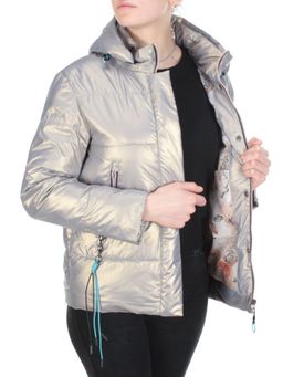 8262 SILVER Куртка демисезонная женская BAOFANI (100 гр. синтепон) - Фабричный китай фото 8