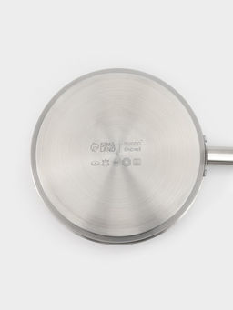 Сковорода - сотейник Hanna Knövell, 2.7 л, d=24 см, h=6.5 см, толщина стенки 0.6 мм, индукция, нержавеющая сталь, серебристая