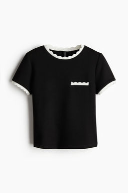 Top de canale con ribetes festoneados - H&m фото 4