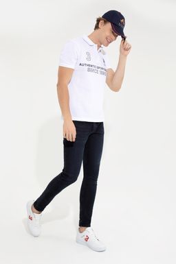 U. S. Polo Assn Мужская белая футболка с воротником-поло - U.s. polo assn фото 5