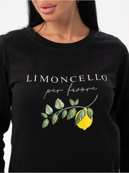 Лонгслив Лимон женский черный - София фото 10