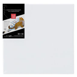 Холст грунтованный на подрамнике Аква-колор Изостудия IZO-MCFG-3030 40% полиэстер, 30% лён, 30% хлопок 30 х 30 см 420 г/кв.м 2 шт мелкозернистый