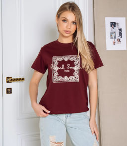 Футболка #КТ8812 (2), бордовый