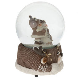 Фигурка декоративная "Дед Мороз" в стекл шаре (ключ,муз), L10 W10 H14 см