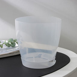 Цена за 2 шт. Горшок для цветов с поддоном «Альтернатива. Адель», 1.5 л, пластиковый, прозрачный