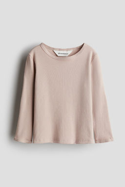 Camiseta de algodon acanalado