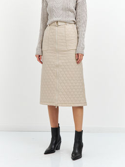 юбка стеганая длины миди на молнии - Glenfield фото 3