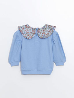 Bebe Yaka ?i?ekli K?z ?ocuk Sweatshirt - Waikiki фото 3