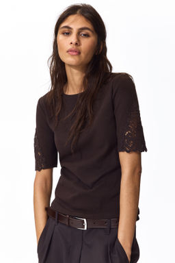 Top de canal? con inserciones de encaje - H&m фото 8