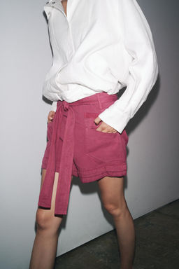 FLOWING SHORTS WITH BELT ZW COLLECTION - Zara фото 4