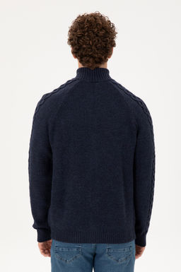 Мужской темно-синий трикотажный кардиган - U.s. polo assn фото 5