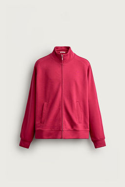 SUDADERA RELAXED FIT CREMALLERA / Fucsia - Zara фото 8