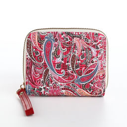 Кошелёк женский на молнии с ремешком, голубой