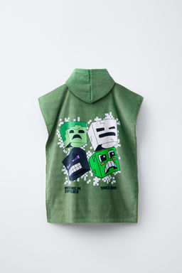 PONCHO TOALLA MINECRAFT  MOJANG AB.  / Verde - Zara фото 2