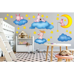 Интерьерная наклейка «Зайки», 30×50 см