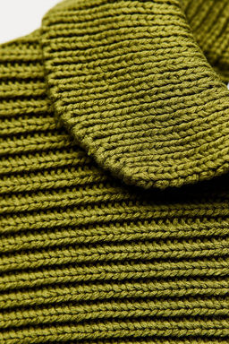 CHUNKY KNIT CARDIGAN WITH PETER PAN COLLAR - Zara фото 5