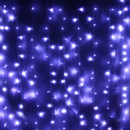 Гирлянда для улицы ЗАНАВЕС ш2* в1,5 м 320 ламп LED, прозрач.пров, 8 реж.,IP-54, Белый (возможность соединения)