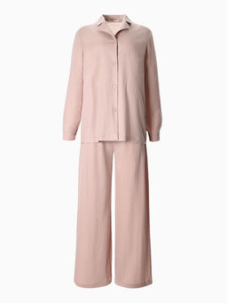 Костюм женский: рубашка, брюки, топ, KAFTAN Base, размер 50, пудровый