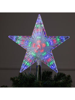 Светодиодная верхушка на ёлку Звезда белая, 22 см, 30 LED, 220 В, свечение мульти - Luazon lighting фото 11