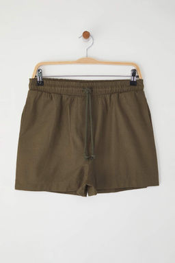 Trendyolmilla Haki %100 Pamuk Gabardin City Boy Bagc?kl? Sort & Bermuda TWOSS25SR00212
