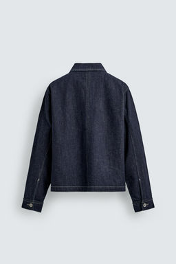 SOBRECAMISA DENIM CREMALLERA / ?ndigo - Zara фото 8