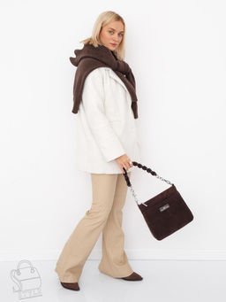 Сумка женская кожаная 2378YF d.coffee Polina&Eiterou