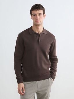 Polo Yaka Erkek Triko Kazak