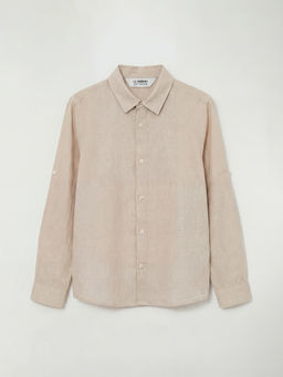 Uzun Kollu Erkek ?ocuk Poplin G?mlek