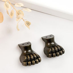 Цена за 3 шт. Уголок (ножка) для шкатулки «Лапа», набор 2 шт., бронза, 3×1.7 см