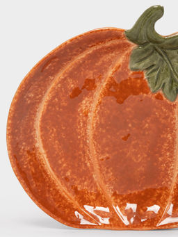 Блюдо, 23х19 см, керамика D, оранжево-зеленое, Тыква с листом, Bright pumpkin - Anna lafarg фото 4