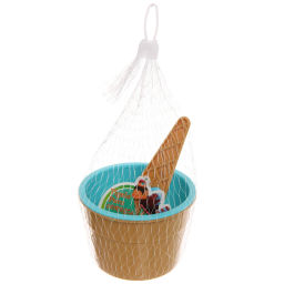 Цена за 3 шт. Креманка для мороженого "ICE CREAM" с ложкой