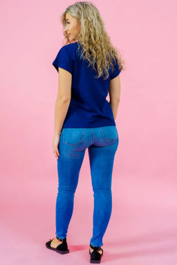 Футболка женская , цвет синий