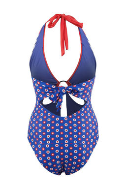 Geometrik Desenli Derin V Yaka Kapl? Cut Out Detayl? Aksesuarl? Regular Mayo TBESS26MA00026