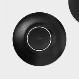 Набор тарелок фарфоровых для пасты Magistro Carbon, 21×21 см, 2 шт., цвет чёрный