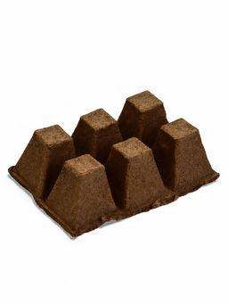 Цена за 4 шт. Набор для рассады: торфяная кассета, 12 ячеек по 50 мл, поддон _ × _ см, зелёный