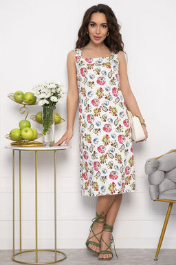 Платье Цветочные узоры (белое) П13504-30М