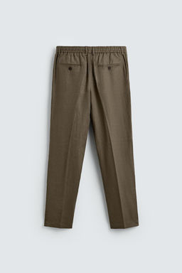 PANTAL?N RELAXED FIT 100% LINO / Marr?n / Topo - Zara фото 8